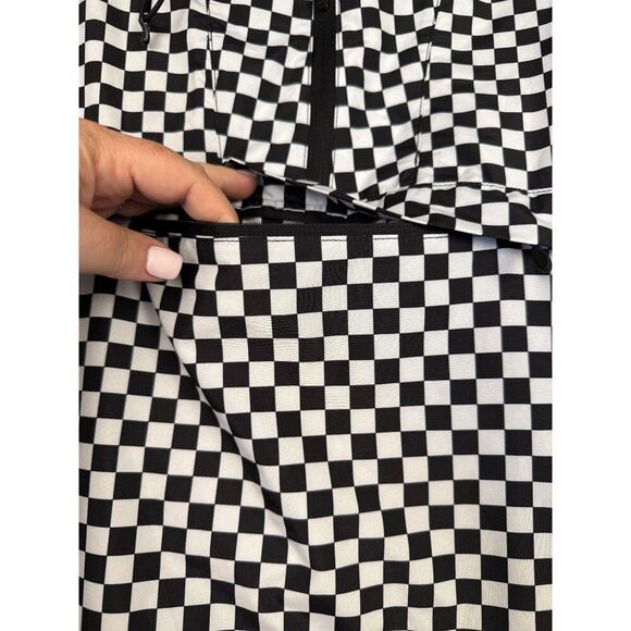 VANS Black & White Checker Lightweight Pullover - Checkerboard Pattern Size M - Picture 7 of 9